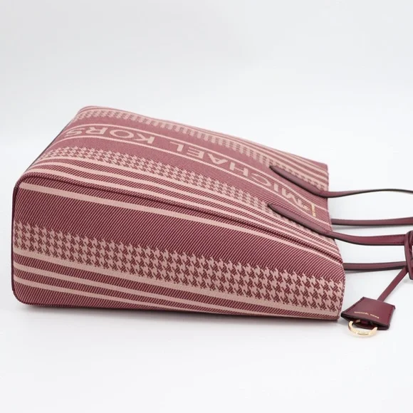 New Michael Kors Sinclair Large North South Shopper Tote Dark Berry Authentic - Picture 7 of 13